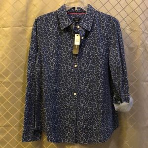 Talbots Denim button up top